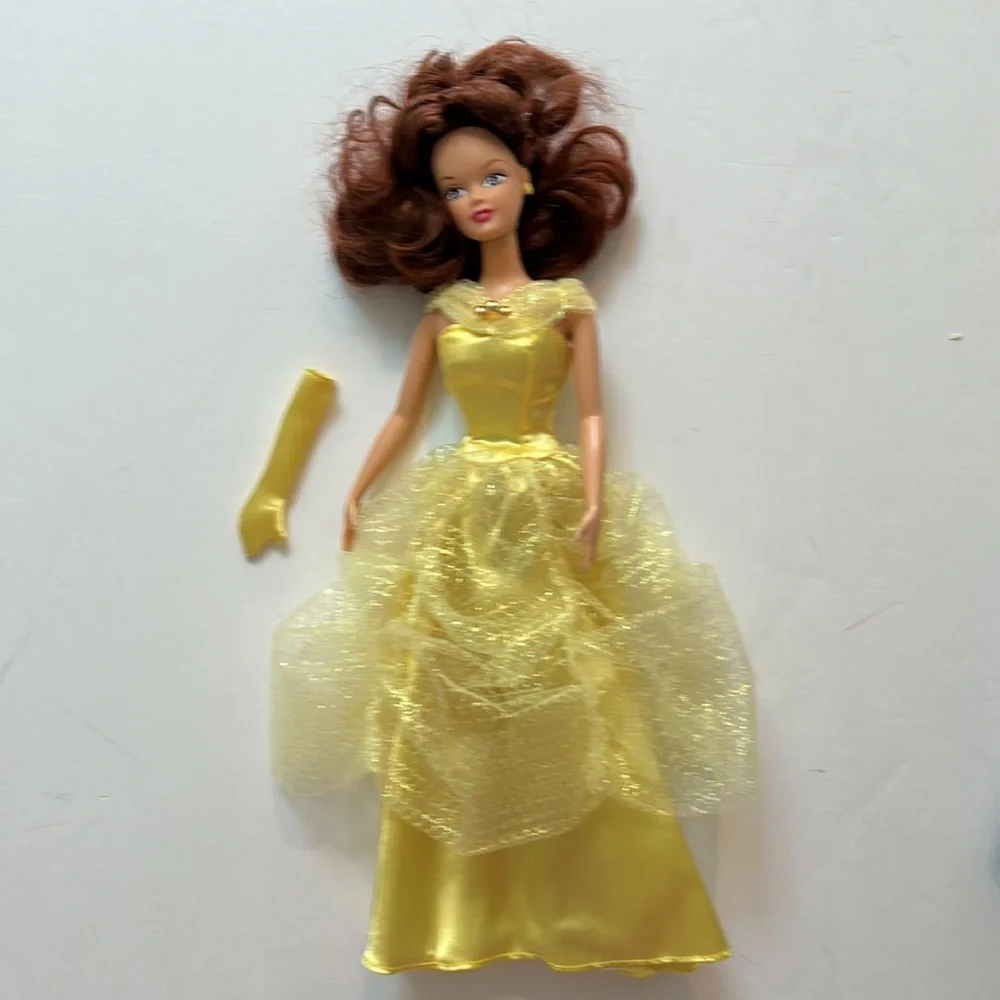 5 vintage collectible Barbie dolls Belle Cinderella Rapunzel Bride Princess
